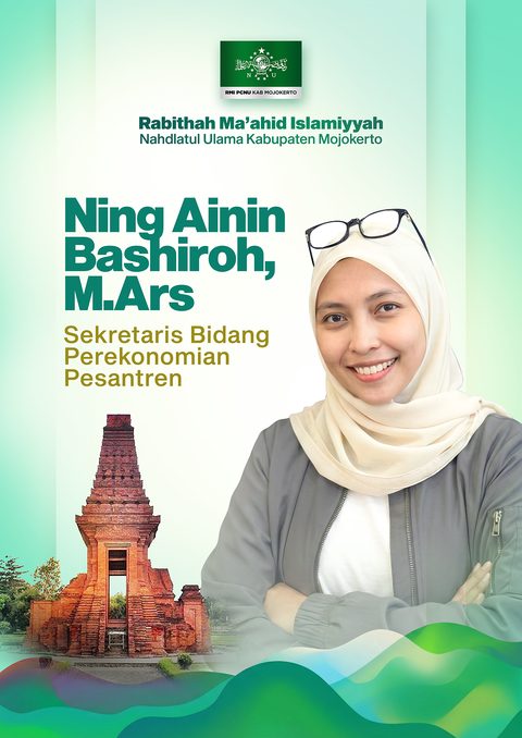 Kartu identitas Ning Ainin Bashiroh, M.Ars, Sekretaris Bidang Perekonomian Pesantren
